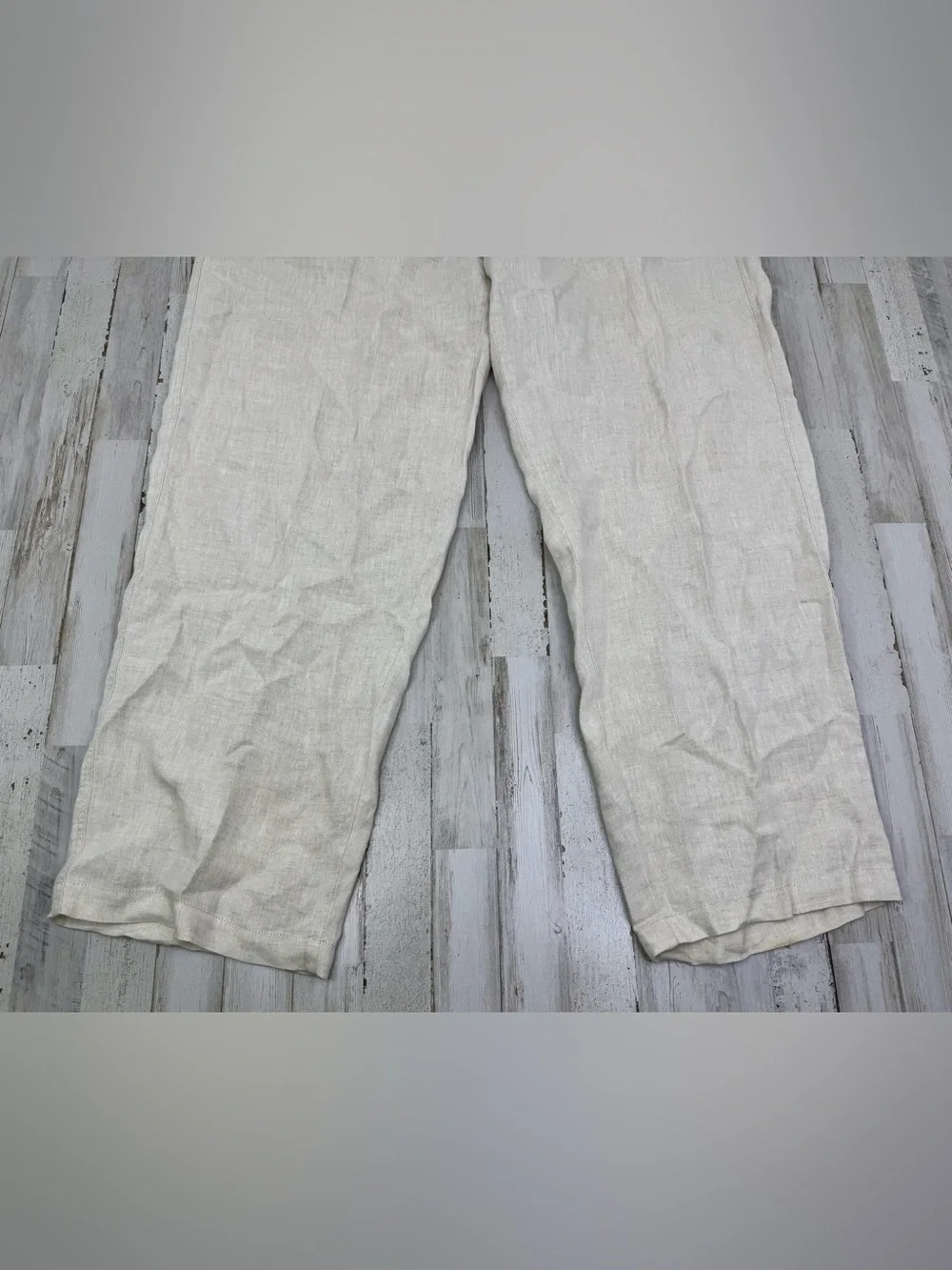 Tommy Bahama Relax Mens XL Beige 100% Linen Drawstring Straight Leg Pants